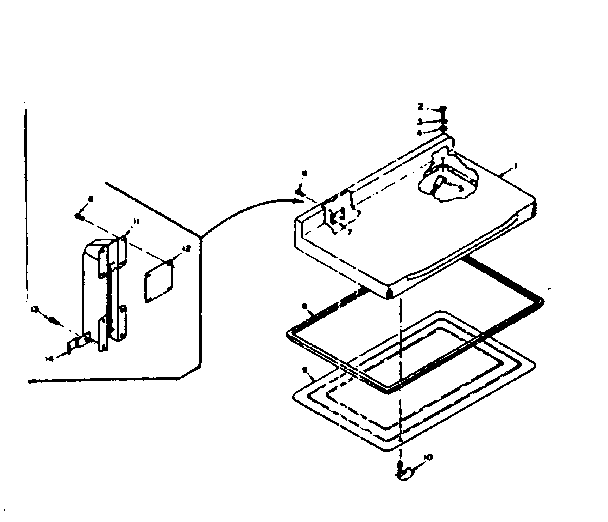Kenmore 198615020 door parts diagram