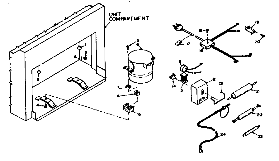 Kenmore 198615020 unit parts diagram