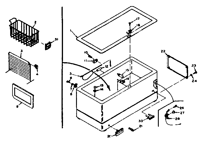 Kenmore 198615420 cabinet parts diagram