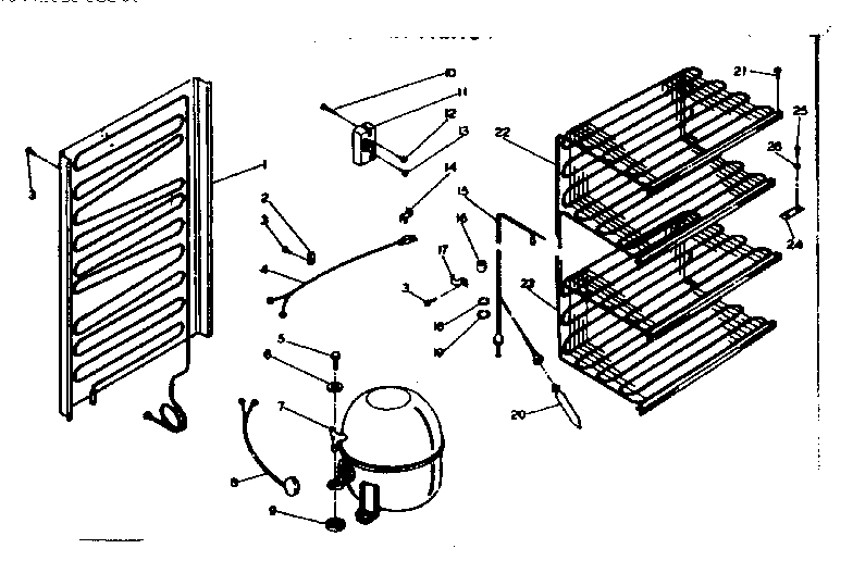 Kenmore 2536223150 unit parts diagram