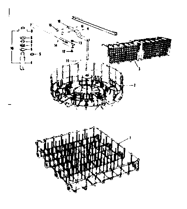 Kenmore 58765780 rack assemblies diagram