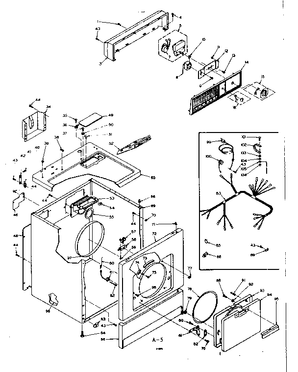 Kenmore 1106217502 machine sub-assembly diagram