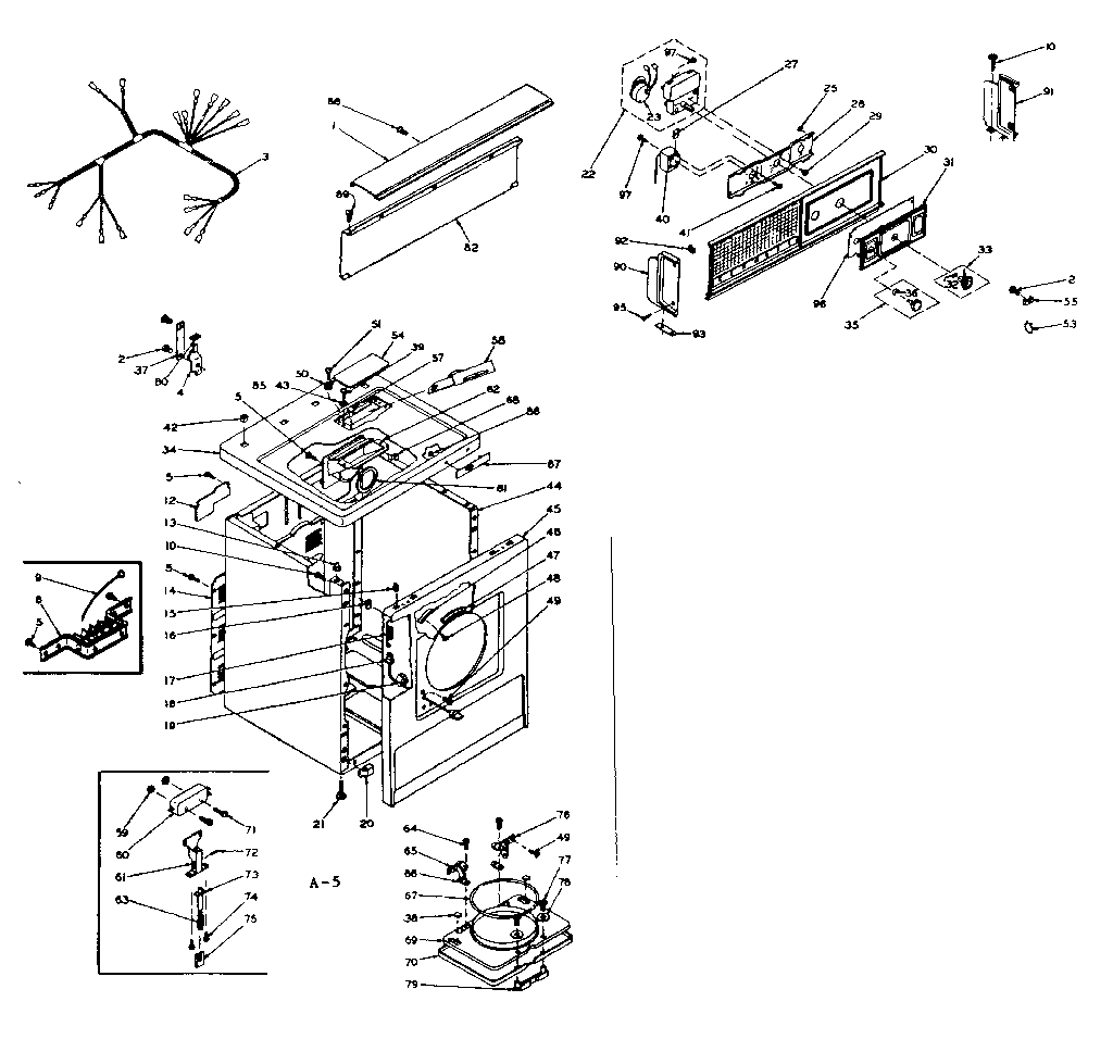 Kenmore 1106208700 machine sub-assembly diagram