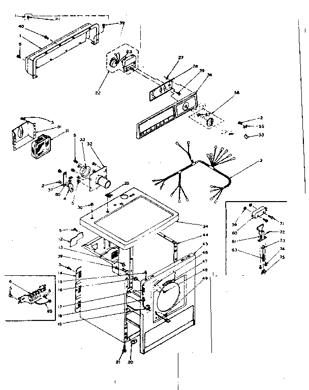 Kenmore 1106208400 machine sub-assembly diagram