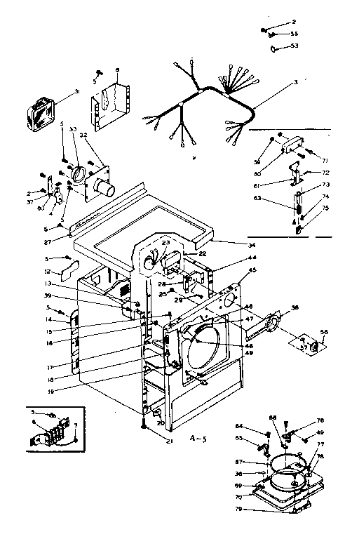 Kenmore 1106208420 machine sub-assembly diagram