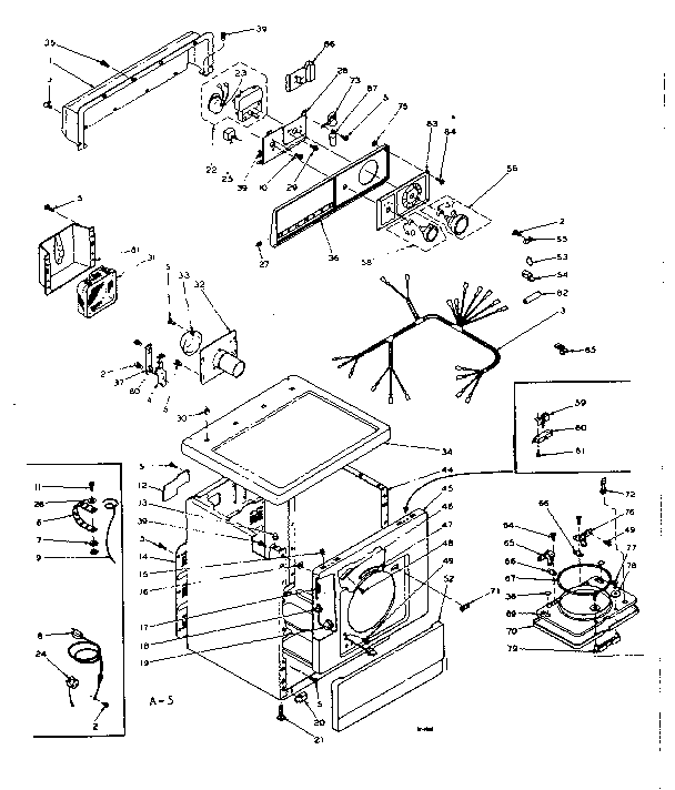 Kenmore 1106217430 machine sub-assembly diagram