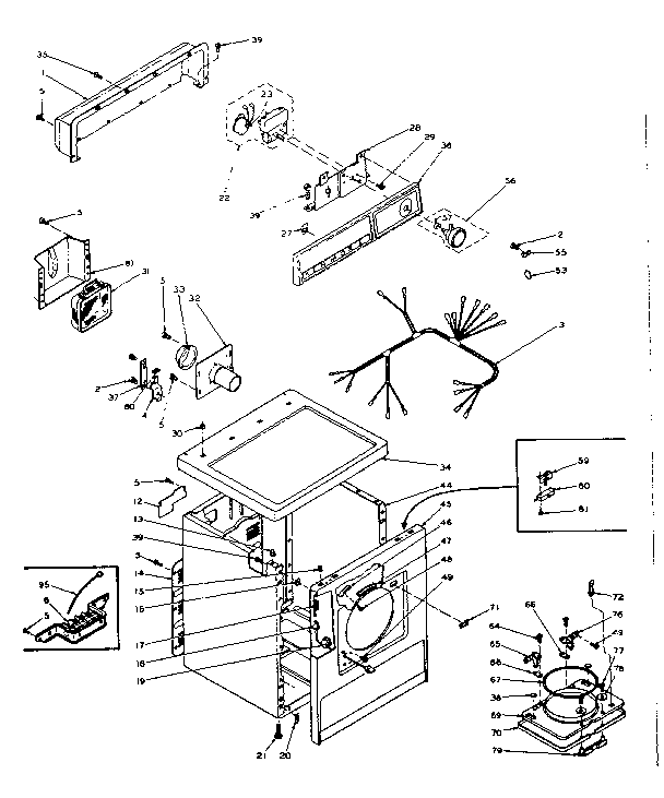 Kenmore 1106218440 machine sub-assembly diagram
