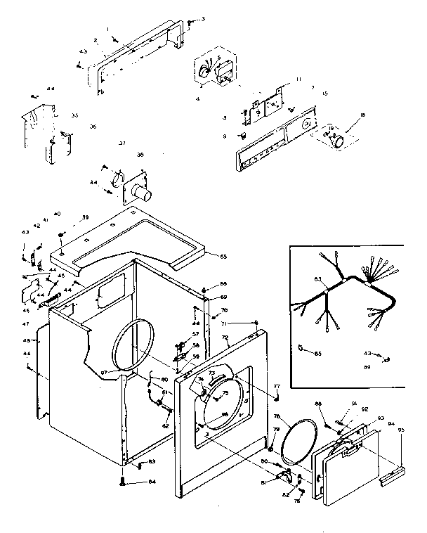 Kenmore 1106218441 machine sub-assembly diagram