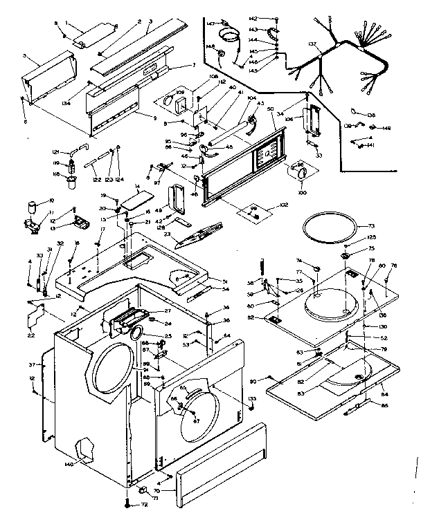 Kenmore 1106207802 machine sub-assembly diagram