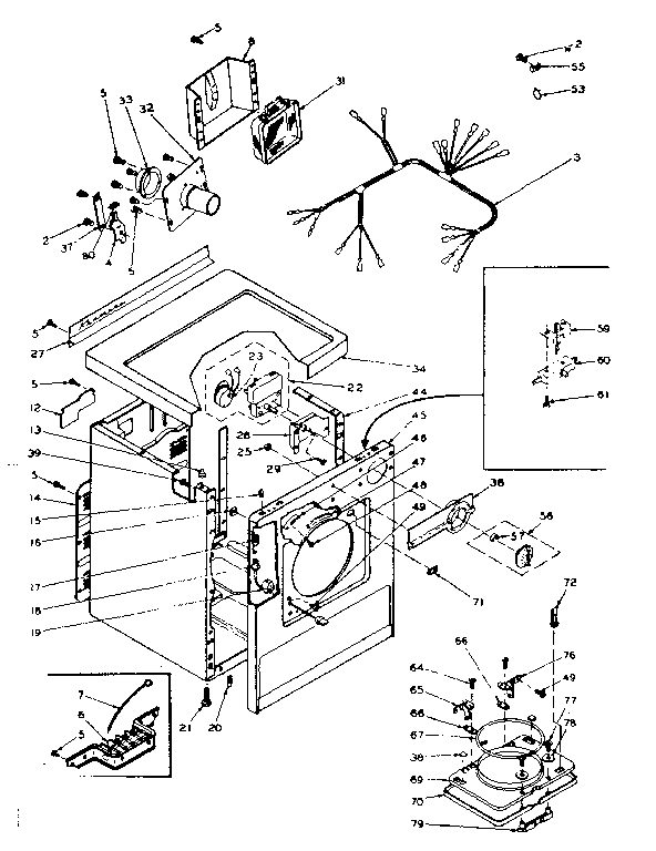 Kenmore 1106208430 machine sub-assembly diagram