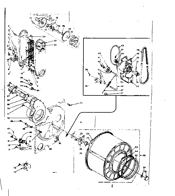 Kenmore 1106118801 bulkhead assembly diagram