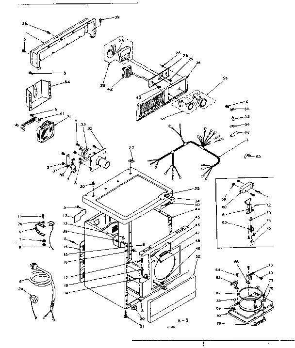 Kenmore 1106207500 machine sub-assembly diagram