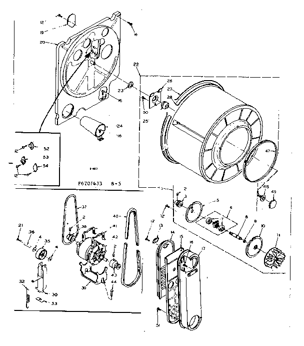 Kenmore 1106207433 bulkhead assembly diagram