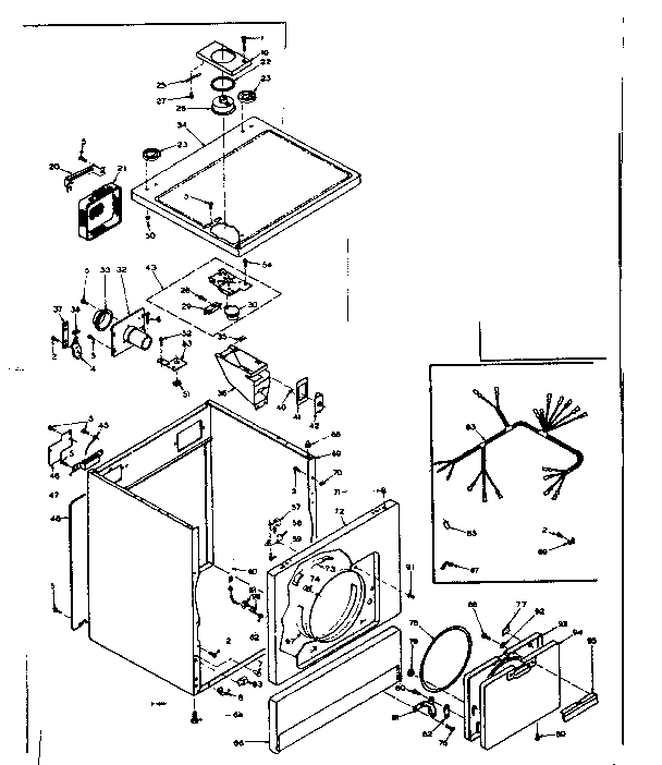 Kenmore 1106118233 machine sub assembly diagram