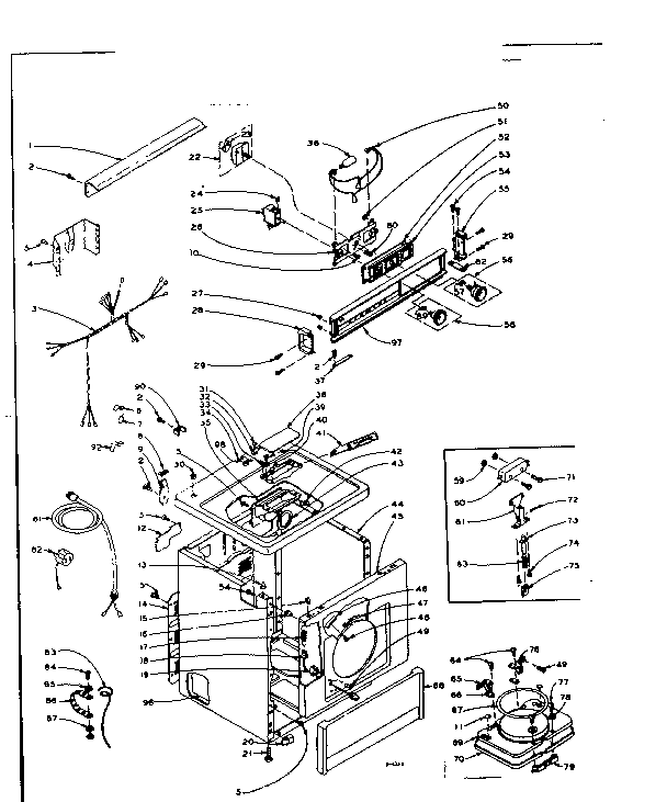 Kenmore 1106117721 machine sub-assembly diagram