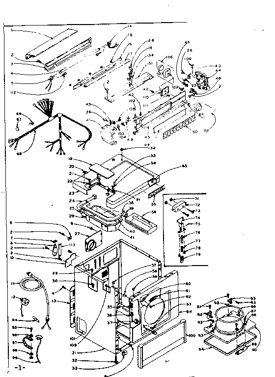Kenmore 1106117800 machine sub-assembly diagram
