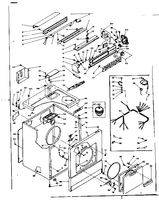 Kenmore 1106117822 machine sub-assembly diagram