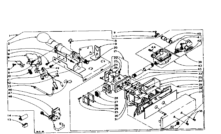 Kenmore 1106117822 dole burner assembly diagram