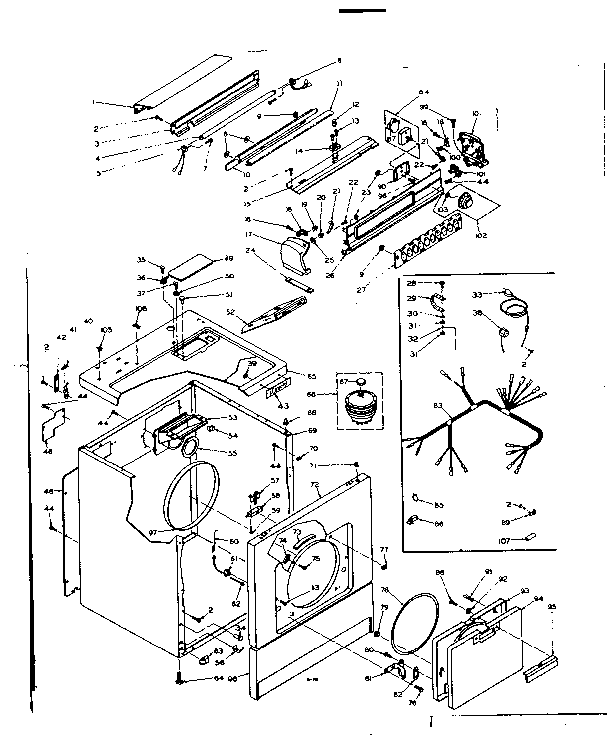 Kenmore 1106117823 machine sub-assembly diagram