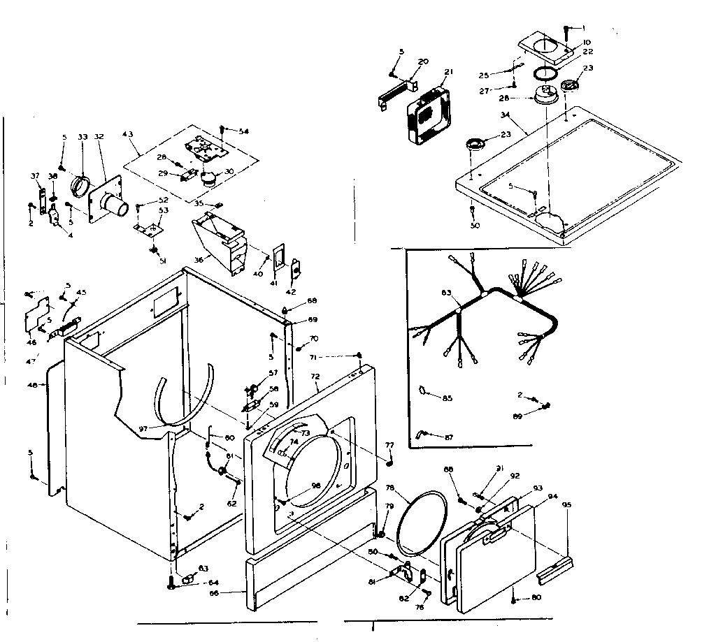 Kenmore 1106118252 machine sub-assembly diagram