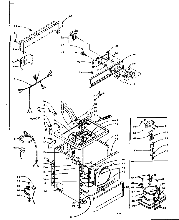 Kenmore 1106117511 machine sub-assembly diagram
