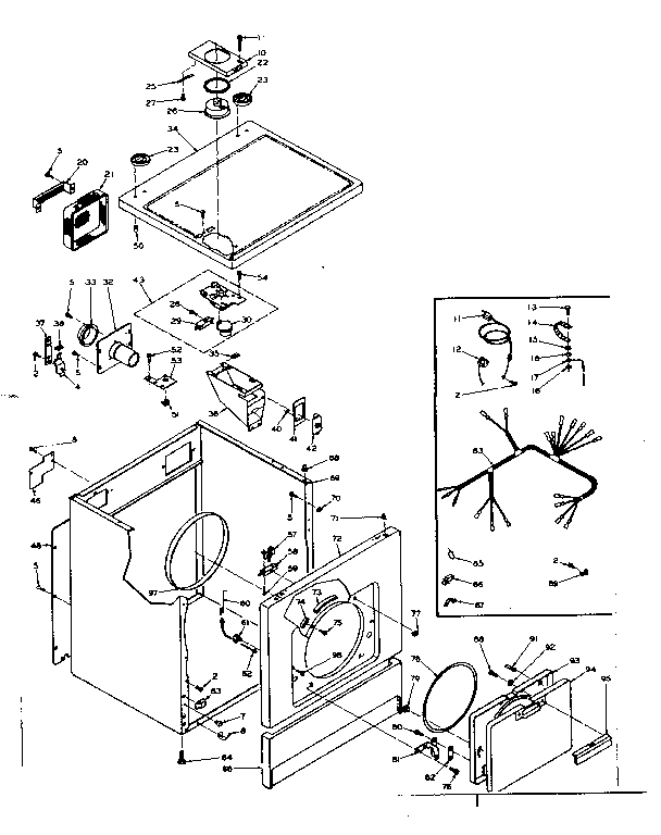 Kenmore 1106117231 machine sub assembly diagram