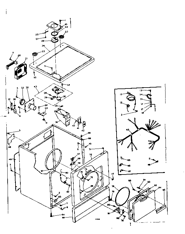 Kenmore 1106117240 machine sub-assembly diagram