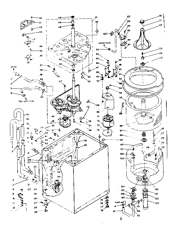 Kenmore 1106204500 mechine sub assembly diagram