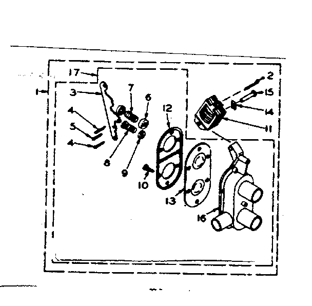 Kenmore 1106204500 two way valve assembly diagram