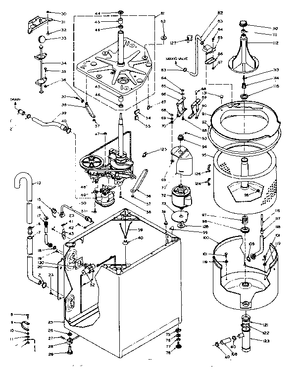 Kenmore 1106214432 machine sub-assembly diagram