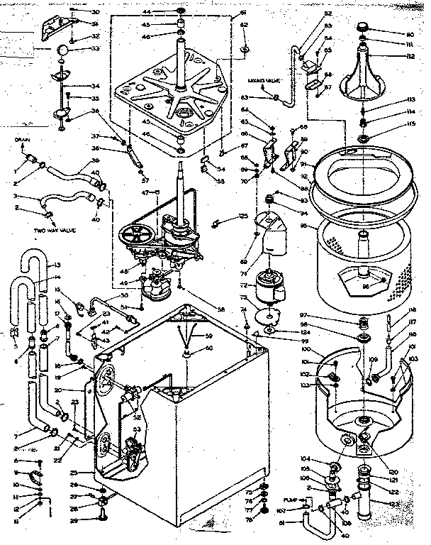 Kenmore 1106205252 machine sub-assembly diagram