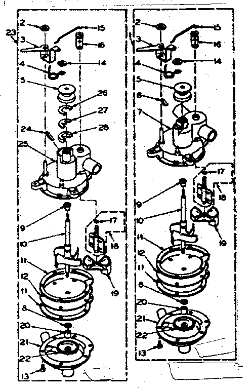 Kenmore 1106205254 pump assembly diagram
