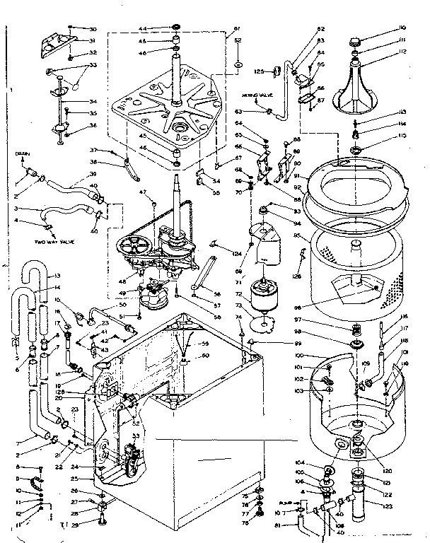 Kenmore 1106205400 machine sub assembly diagram