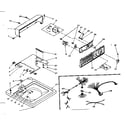 Kenmore 1106205401 top and console assembly diagram