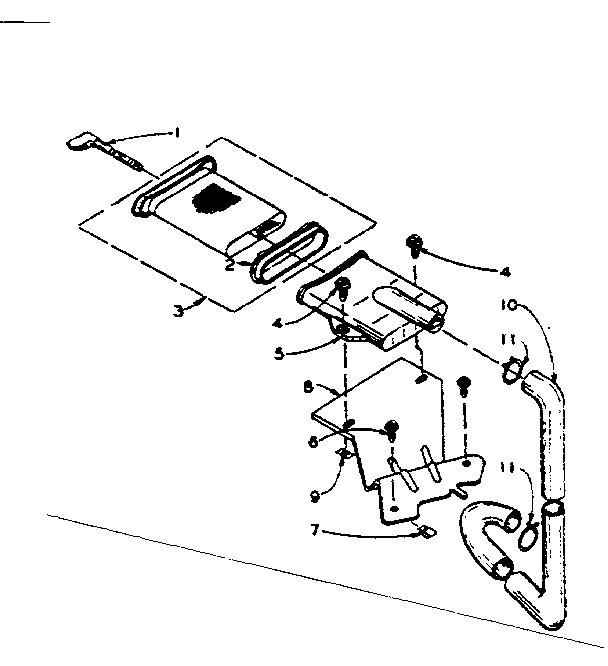 Kenmore 1106205401 filter assebly diagram