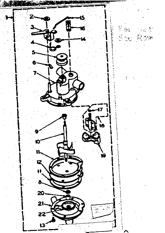 Kenmore 1106205102 pump assembly diagram