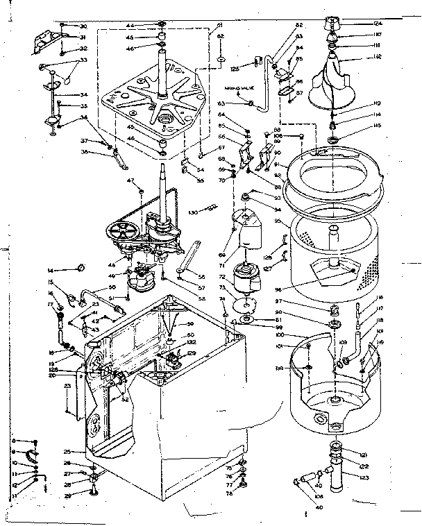 Kenmore 1106205760 machine sub assembly diagram
