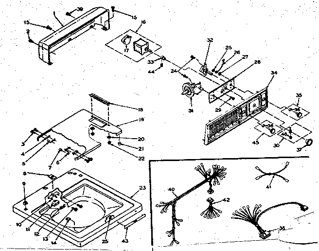 Kenmore 1106204652 top and console assembly diagram