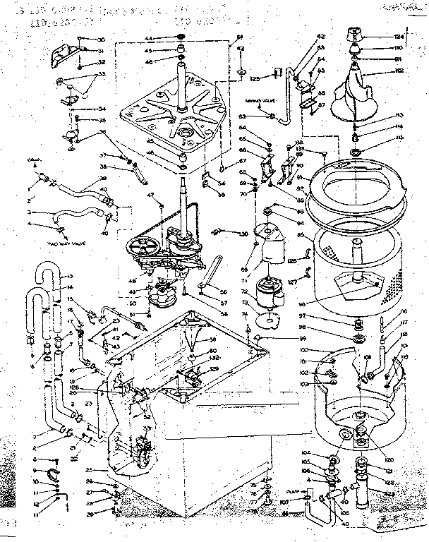 Kenmore 1106205751 machine sub-assembly diagram