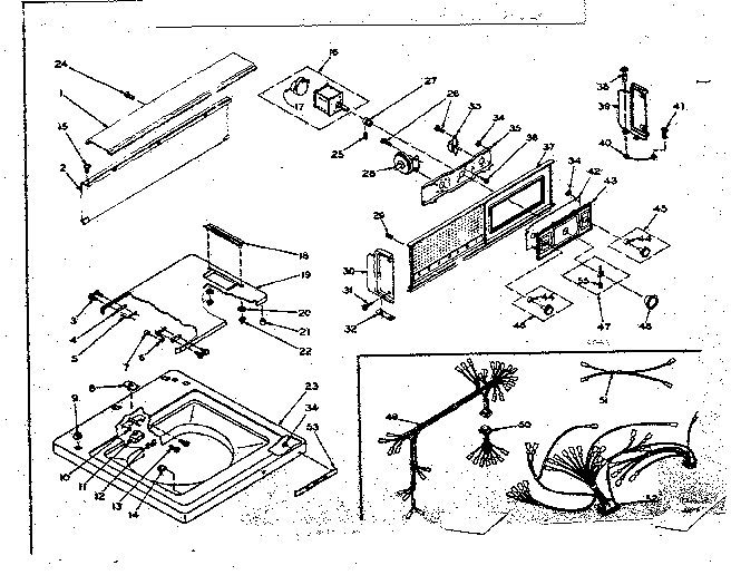Kenmore 1106205751 top and console assembly diagram