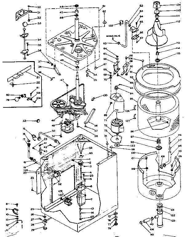 Kenmore 1106205803 machine sub assembly diagram