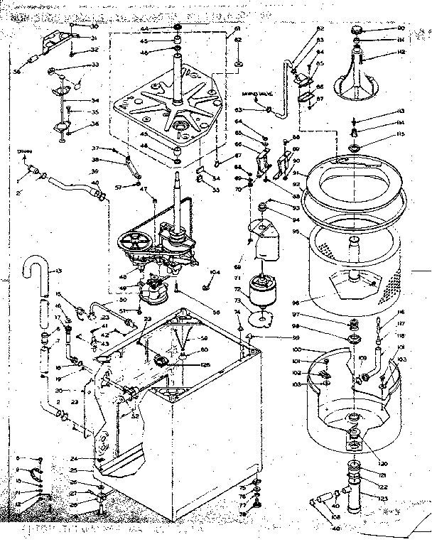 Kenmore 1106204000 machine sub-assembly diagram