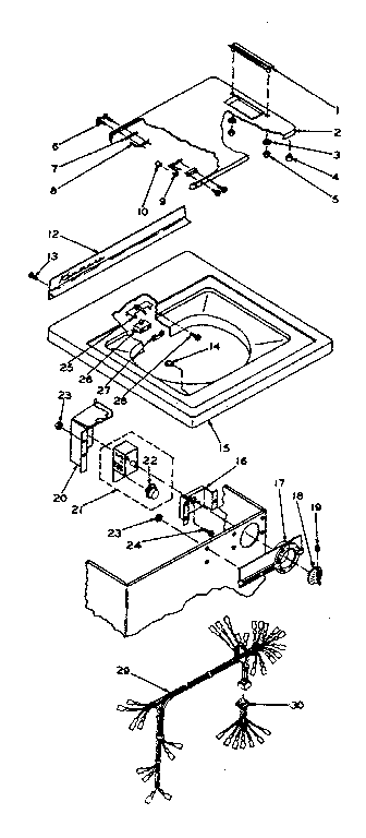 Kenmore 1106204000 top and control assembly diagram