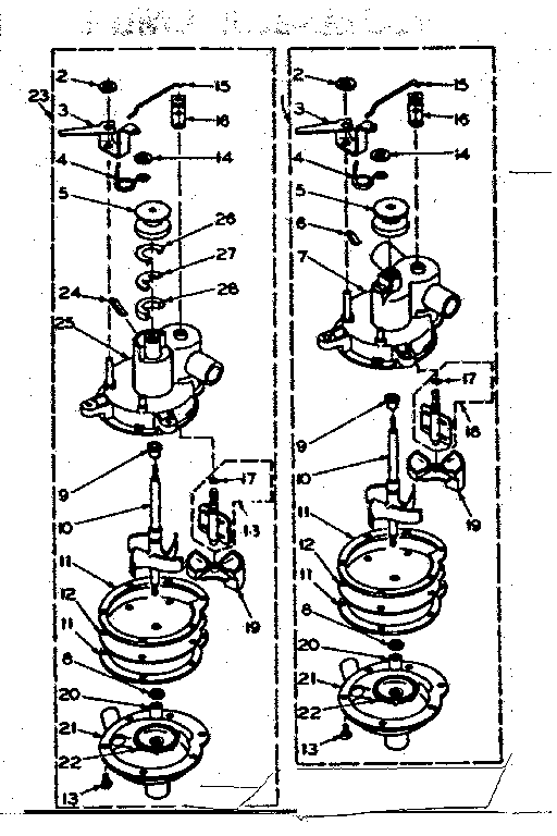 Kenmore 1106205704 pump assembly diagram