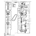 Kenmore 1106204704 gear case and superstructure assembly diagram