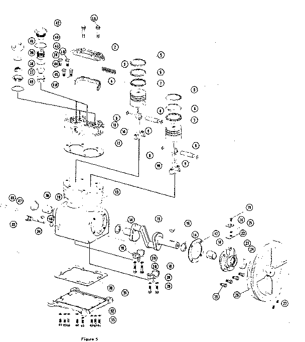 Craftsman 10217038 compressor pump (model no. 102.17510; 17511) diagram