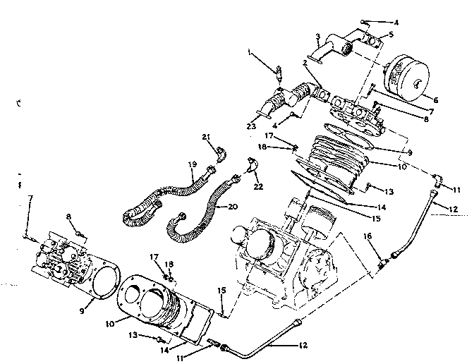 Craftsman 10217320 manifold and muffler assembly diagram