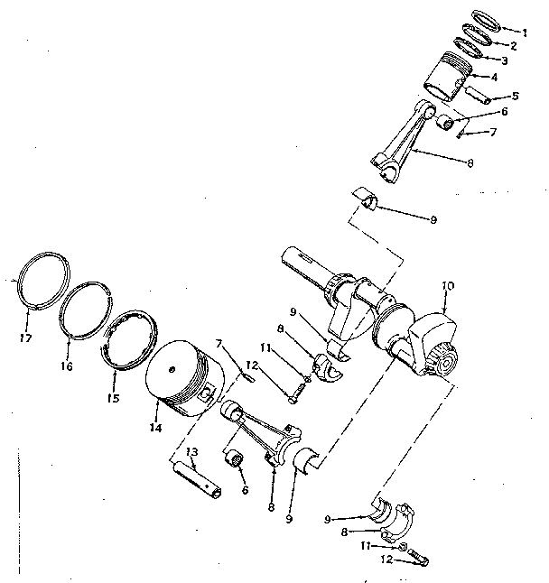 Craftsman 10217320 crankshaft and cone assembly diagram