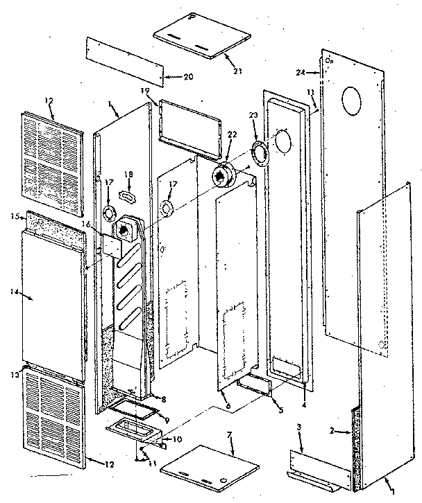 Kenmore 867721351 furnace body diagram
