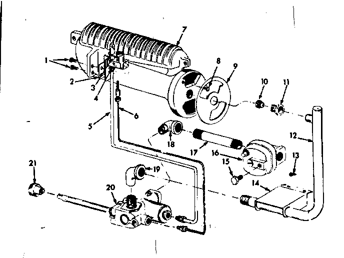 Kenmore 867721351 burner & manifold assembly diagram